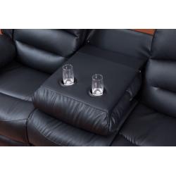 *-*-* SALE *-*-* NEW Leather Recliner Sofas FREE Delivery Miami Black