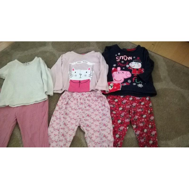 3 pairs of pj. good condition. 9-12M