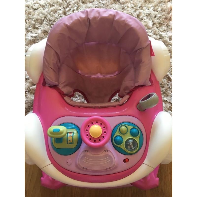 Baby girls car walker, rocker in 1