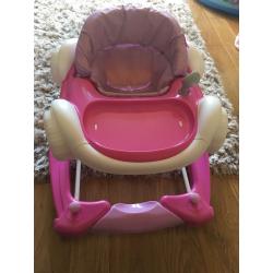 Baby girls car walker, rocker in 1