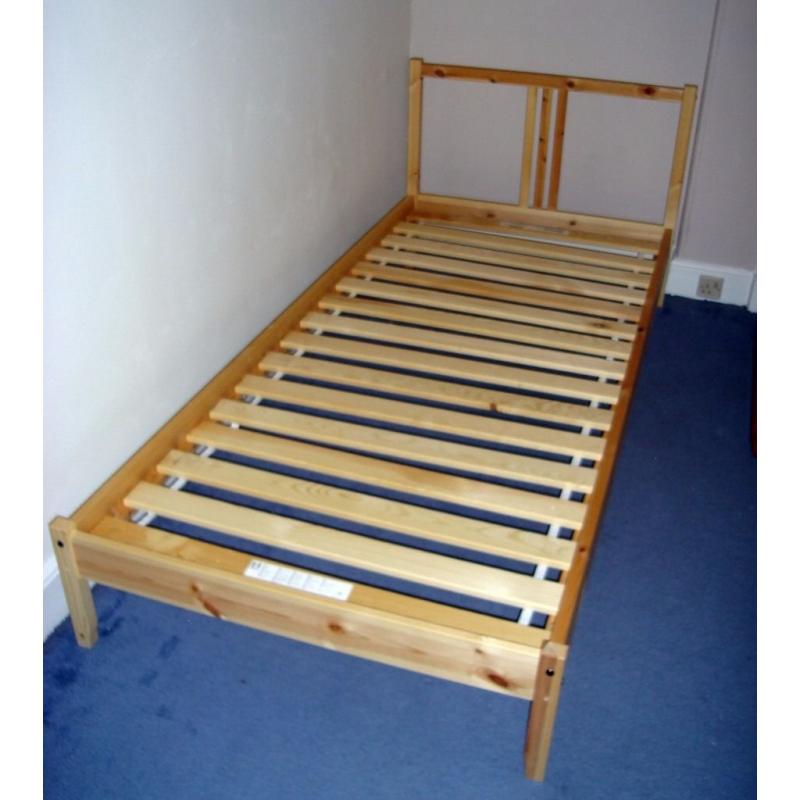 Ikea Fjellse Pine Single Bed Frame