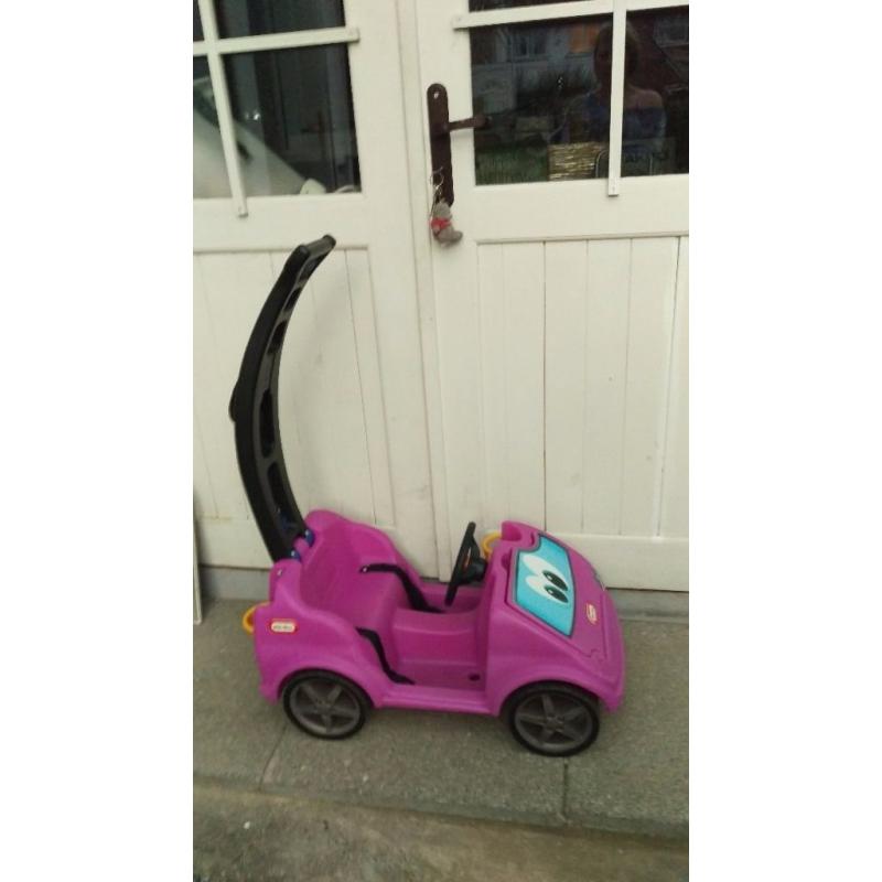 Little tikes push along car garden toys 1-3years old pink