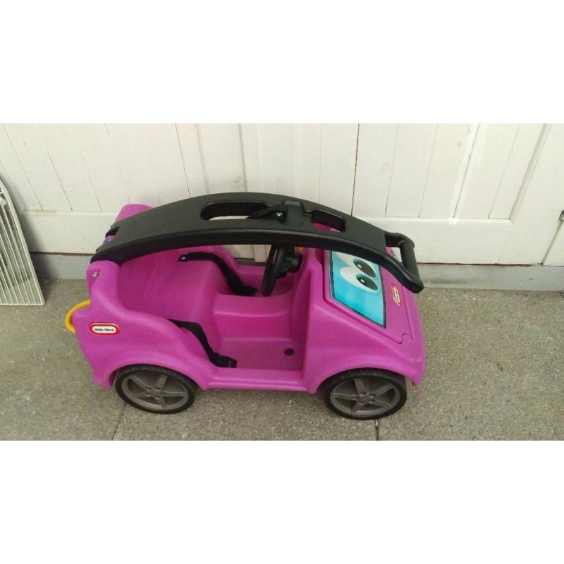 Little tikes push along car garden toys 1-3years old pink