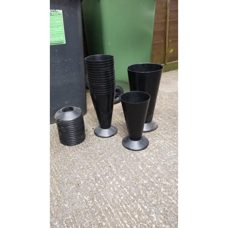 plastic flower buckets /vases