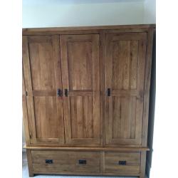 Solid oak wardrobe