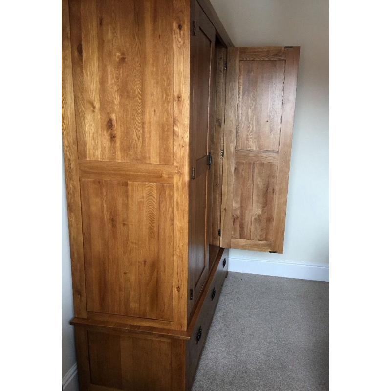 Solid oak wardrobe