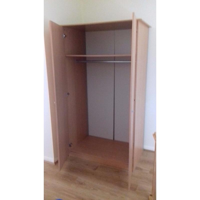 Wardrobe in Beech