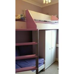 Stompa Cash High sleeper with pull out sofa