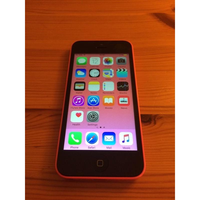 Pink iPhone 5c (unlocked, free delivery, more phones available)