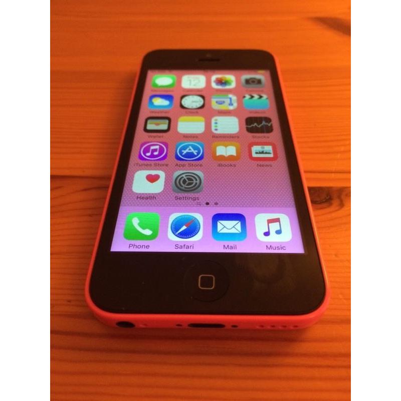 Pink iPhone 5c (unlocked, free delivery, more phones available)