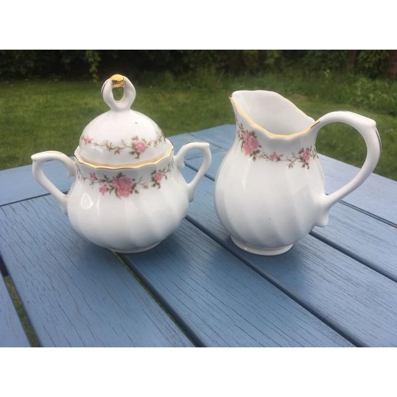 China sugar and milk jug