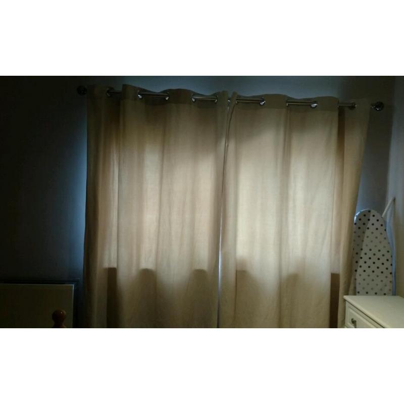 Curtains faux suede