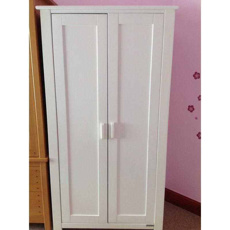 White furniture. Wardrobe and chest of drawers