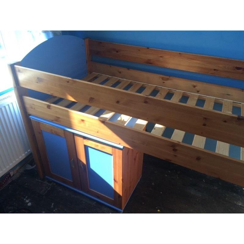 Stompa mid sleeper bed with additional furniture