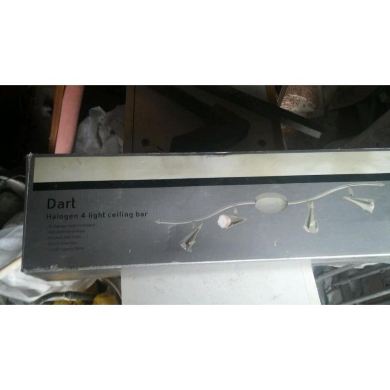 Halogen 4 light ceiling bar brand new