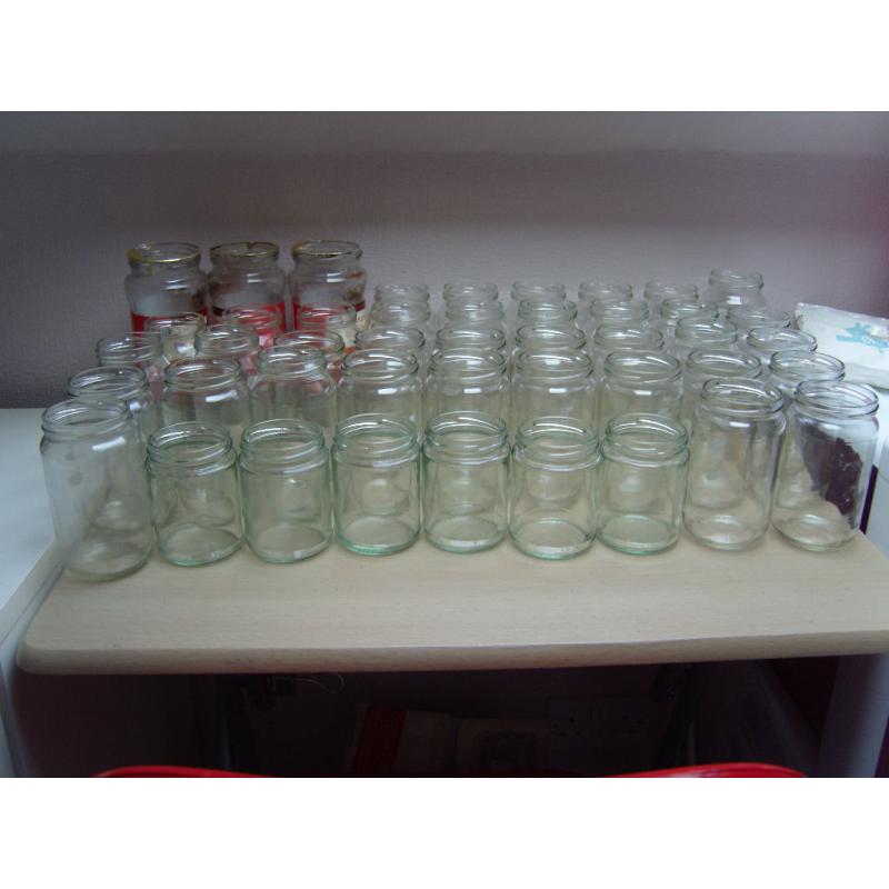 **CRAFTY BARGAIN 45** 45 random empty glass jars - ideal for craft project or storage