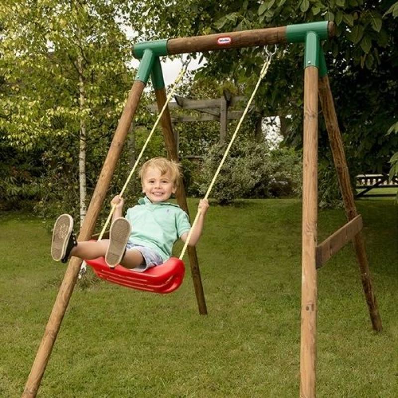 Little Tikes Single Wooden Swing - Brand New