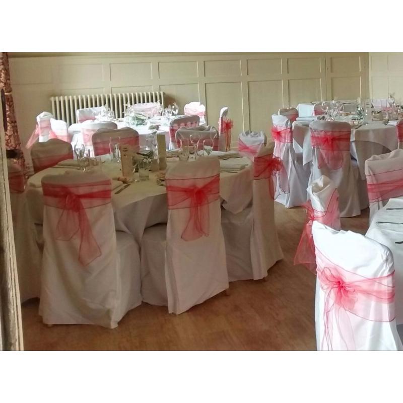 60 white wedding chair covers