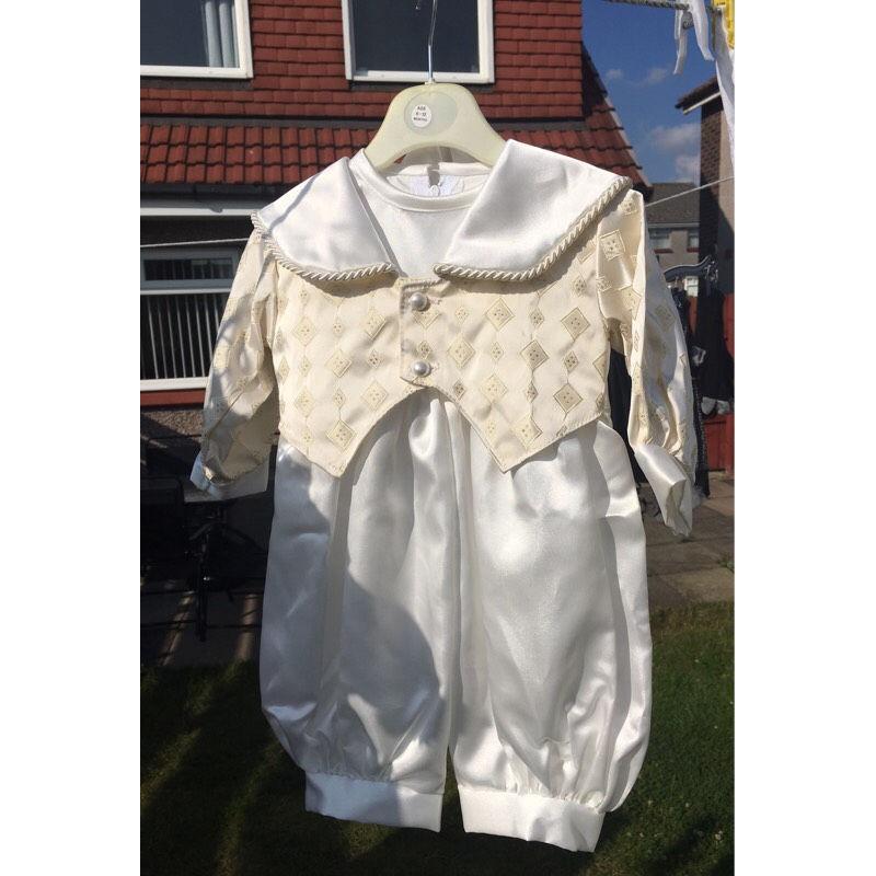 Boys Christening Romper Suit