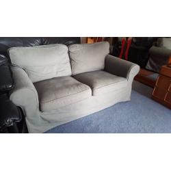 Two-seater IKEA Grey Fabric Ektorp Sofa in Excellent Condition