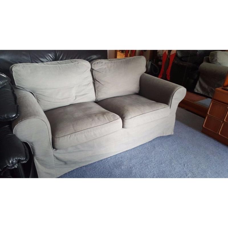 Two-seater IKEA Grey Fabric Ektorp Sofa in Excellent Condition