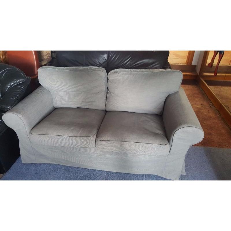 Two-seater IKEA Grey Fabric Ektorp Sofa in Excellent Condition