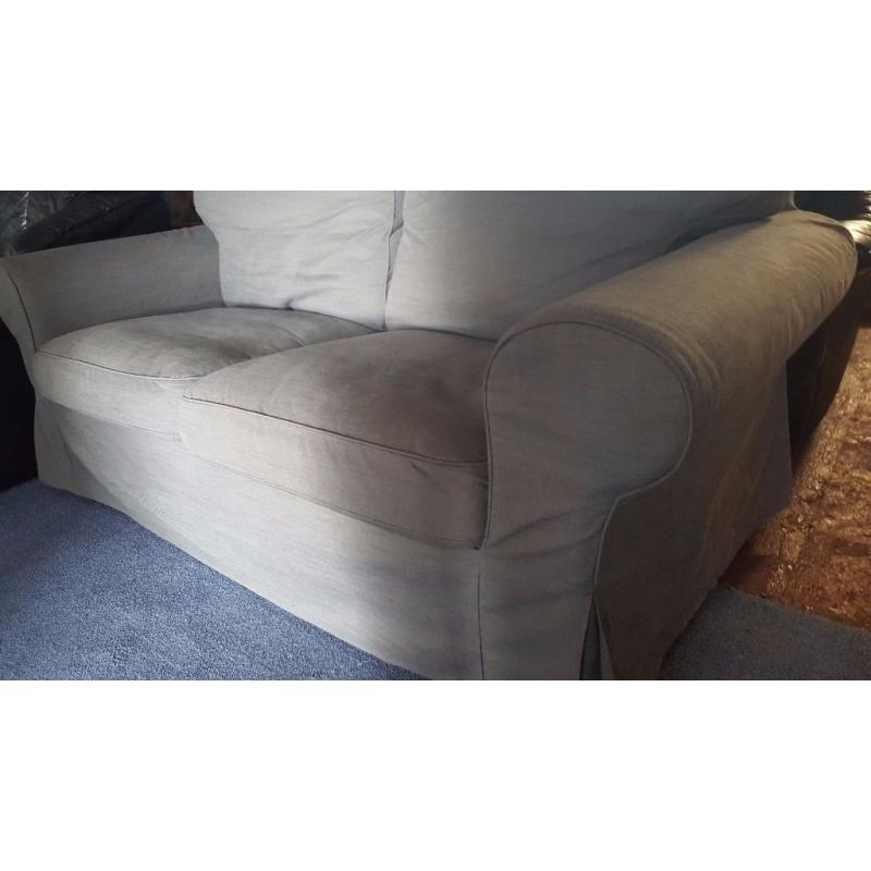 Two-seater IKEA Grey Fabric Ektorp Sofa in Excellent Condition