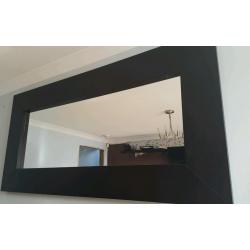 Black/brown wooden mirror 190x94cm