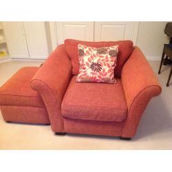 2 Seater Sofa, Armchair & Storage Stool