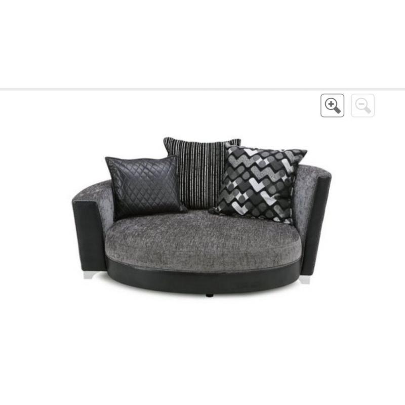 Grey and Black Cuddle Chair