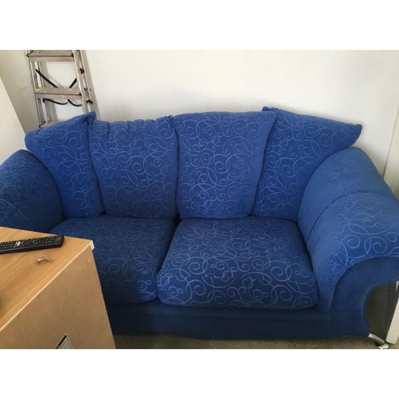 Comfy blue couches