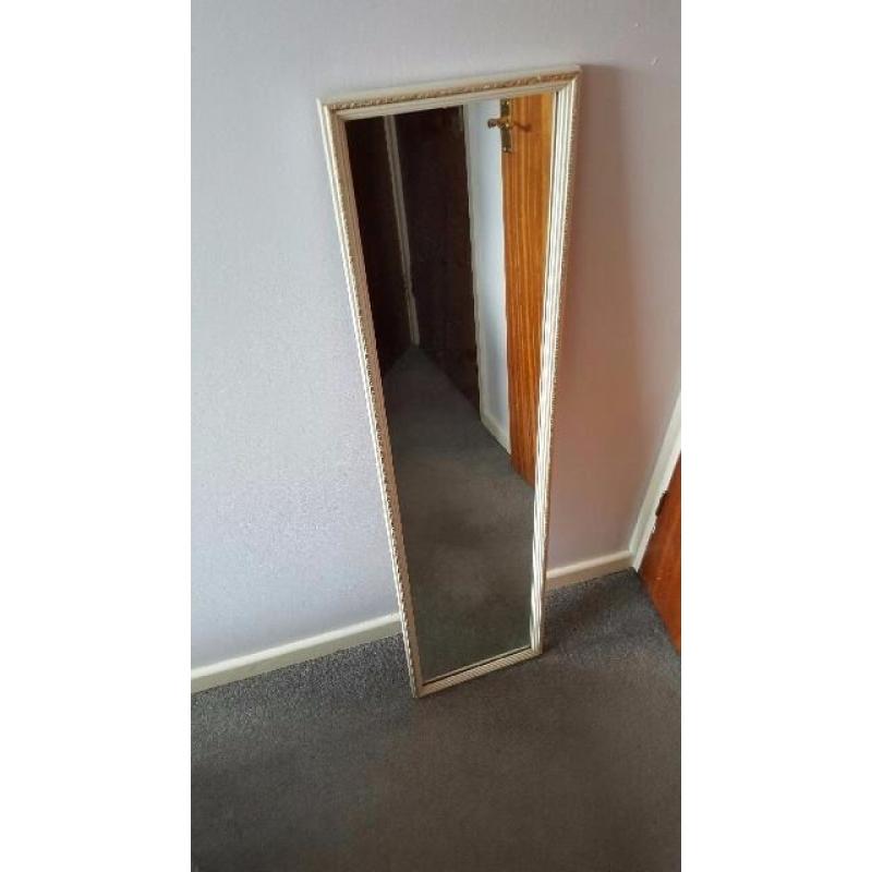 white wooden frame mirror for sale