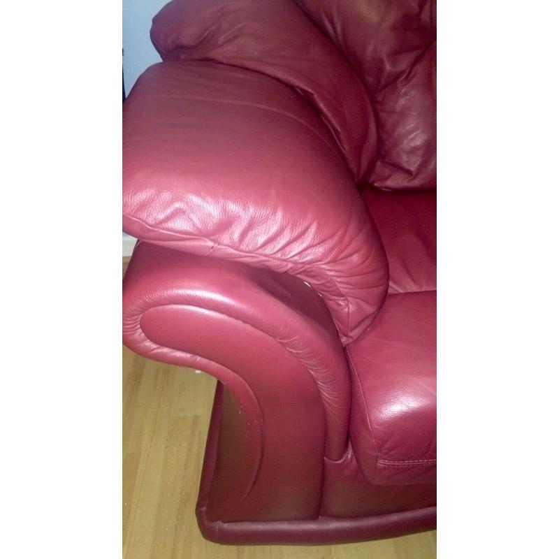 3&2 Seater Sofa, DEEP RED