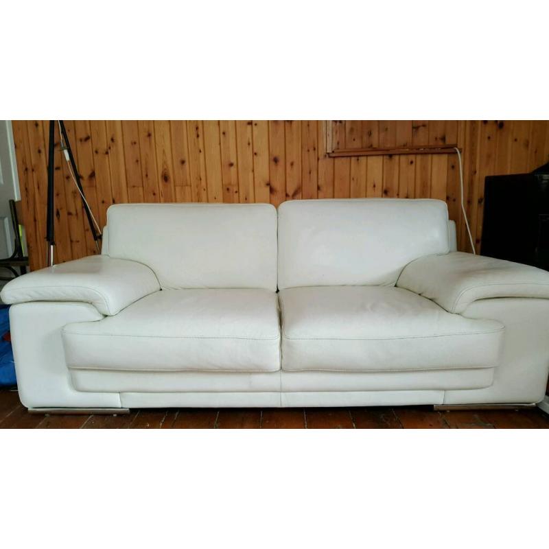 Designer Italian Leather Sofa (Reduced)