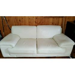 Designer Italian Leather Sofa (Reduced)