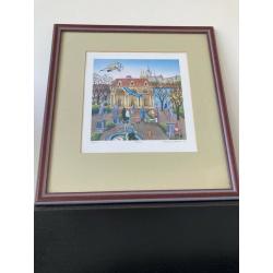 Stunning set of 4 framed limited edition prints of Prague four seasons