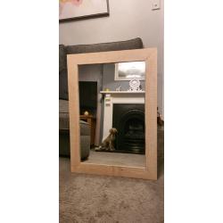 Natural Pine mirror white wash effect